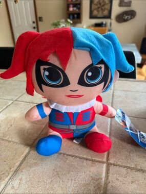 Justice League HARLEY Quinn - Red and Blue Soft Character